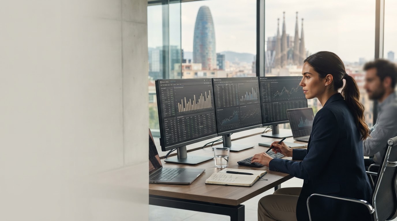 Brellonti Tarleon - equipo analizando datos de riesgo e inversión